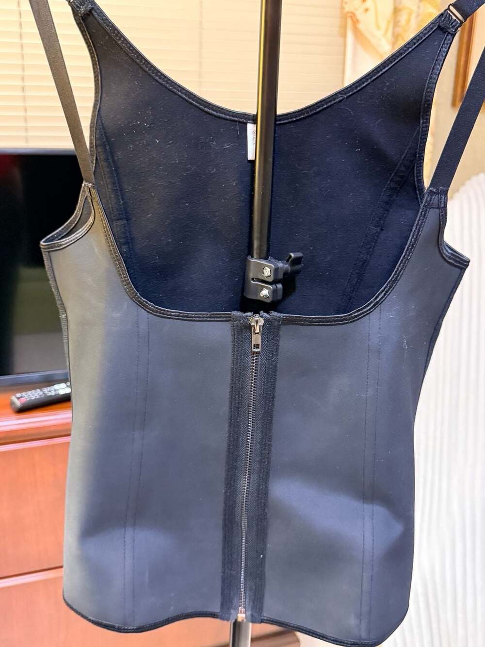Neoprene Sauna Waist Trainer Corset Zipper Vest Body Shaper Size L